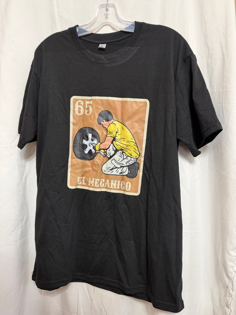 El Mecánico Short Sleeve Graphic Tee - Black with Yellow Accent